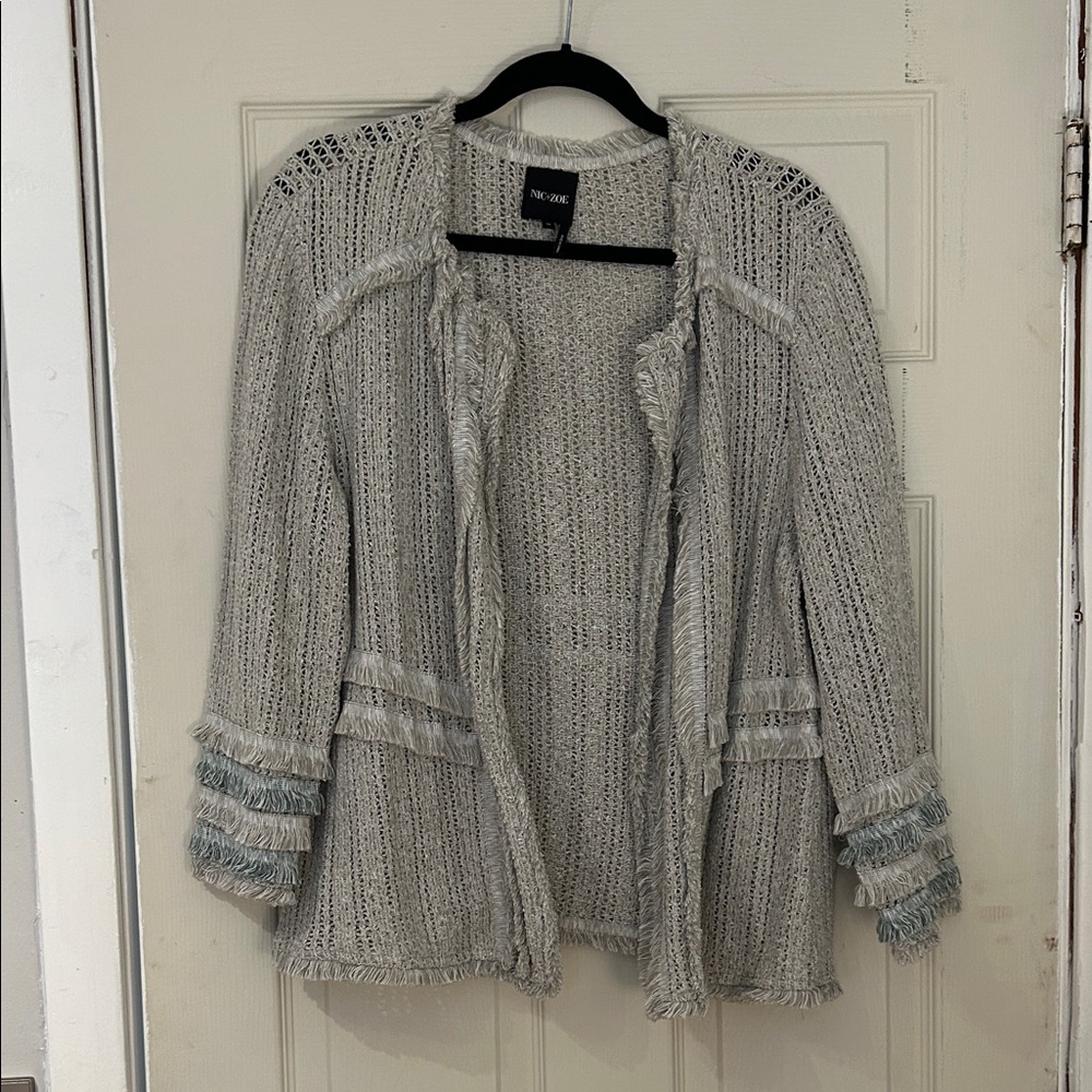 NIC+ZOE Gray Textured Blazer